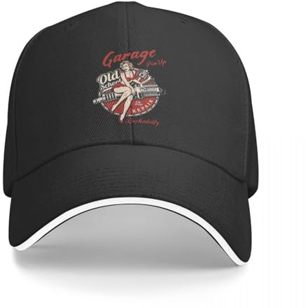 Baseballmütze Baseballkappe Old School Garage Pin Up Girl Essential Outdoor Cap Sonnenblende Hip Hop Caps Cowboyhut Schirmmützen