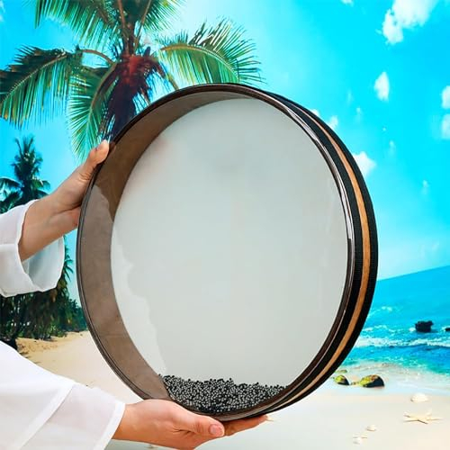 Wave Bead Ocean Drum, 16-22 Zoll Sea Wave Drum Mit Wölbung Und Acrylständer, Frequenzresonanzresonanz Und Volle Wirkung,natürliche Klangeffekte Und Starke Plastizität,für Meditation,Entspannung
