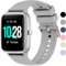 OUTPUTBT Cinturino per ID205L,19mm Cinturini per Veryfitpro Smartwatches Vowtop ID205U,GRV FC1,Fitpolo H205L,UMIDIGI Uwatch3,ZOSKVEE 205G,Blackview SW01,W,Y Sportivi Silicone Uomo Donna