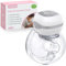 Jheppbay Sacaleches Electricos Manos Libres, Ligero Extractor de Leche Materna Portátil con Pantalla LCD, Sin BPA, Función de memoria, con 21mm/24mm Brida (Blanco, 1 Pieza)