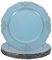 sourcing map Lot de 10 assiettes de présentation vintage en vrac, 33 cm en plastique avec perles décoratives pour assiettes à dîner, ensemble d'assiettes rondes pour fête de mariage, événement,