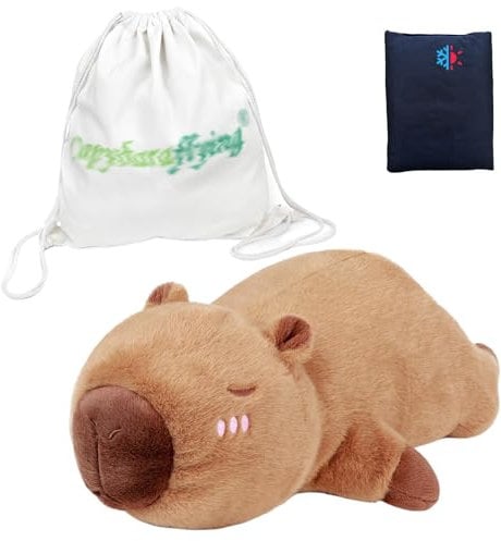 RLOMUTE Capbara Gewichtetes Plüschtier, 21in 4.4 lb Capbara Gewichtetes Plüschtier Zum Umarmen,Mikrowellengeeignet Plüschkissengeschenk für alle Altersgruppen – Kinder, Jugendliche und Erwachsene