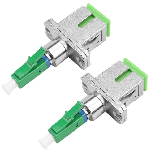 FSWWSF Adaptador de fibra óptica SC/APC hembra a LC/APC macho monomodo 2 piezas LC a SC adaptador para acoplamiento de fibra óptica rápido y duradero (SC/APC-LC/APC)