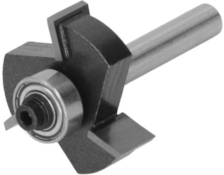 T-Schienen-Fräser mit Lagerfräser, 1/4 Schaft, 3/8 Tiefe, 3-schneidiger Schienenbohrer, Wolframstahlspitze, Kohlenstoffstahlkörper