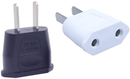 Travel Adapters, EU Adapter, USA Plug, Travel Plug, Germany to US Plug Adapter, Europe/US/China/Japan/Canada/Mexico US auf EU Universal Adapter (1 Stück Weiß)