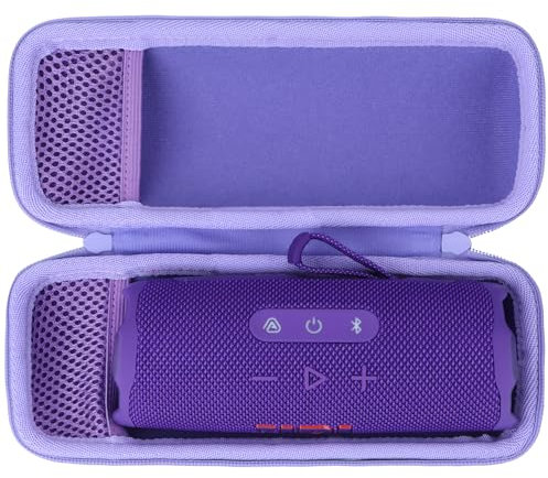 Lebakort Dur Étui Housse Cas Compatible avec JBL Flip 7 Flip 6 Flip 5 Flip 4 Enceinte Bluetooth Portable (Violet)