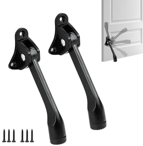 Türfeststeller, One Touch Verstellbarer Fußbedienbarer Türstopper Boden, Zinklegierung Kickdown-Türfeststeller, tür Halter für Alle Harten Böden, Wohnung, Büro, Hotel, 2 Stück