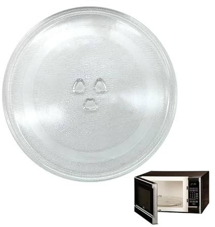 Mikrowellenteller, Mikrowelle Drehteller, Glasdrehteller, Ersatz Drehteller, Glasteller Rund, Ersatzteller, Mikrowelle Zubehör Glasplatte Mit 3 Noppen, Geeignet Für Mikrowellen Mit Rundem Ständer