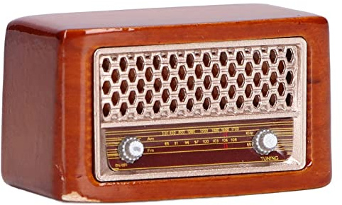TARSHYRY Dollhouse Radio, Dollhouse Möbel, 1:12 Mini -Radio -Simulation Möbel Mini Retro 1:12 Puppenhaus Miniatur Puppenhaus Dekoration