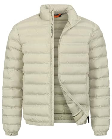Indicode Herren INBjarne Steppjacke in Daunejacken-Optik mit Stehkragen | Wärmende Übergangsjacke mit wattiertem Design, Outdoorjacke, Alltagsjacke, Herrenjacke, Freizeitmode, Winterjacke für Männer