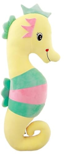 KUKUShining Seepferdchen Plüsch, Kuscheltier Seepferdchen Stofftier Meereskreatur Haustier Plüschtier Spielzeug Weiche Ozeanfreund Puppe Zum Spielen(Yellow,50cm/19.7in)
