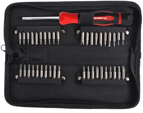 GEDORE red 41in1 Präzisionsschraubendreher‑Satz R38002041, Präzisions‑Bitset mit 41 Teilen, magnetische Bitaufnahme, kompakte Sortierung