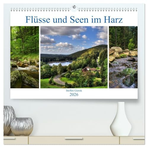 Flüsse und Seen im Harz (hochwertiger Premium Wandkalender 2026 DIN A2 quer), Kunstdruck in Hochglanz: Es gibt viele Flüsse und Seen im Harz. Durch ... gibt es viele Talsperren. (CALVENDO Natur)