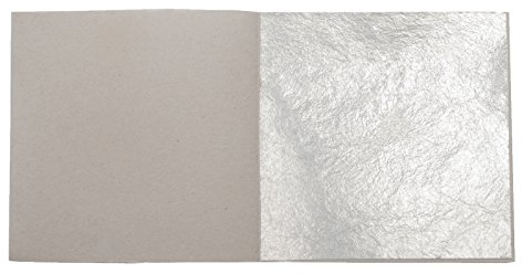 50 Blatt Echtes Blattsilber 6cm x 6cm Echt Silber 925 Versilbern & Basteln Silberblatt Silberfolie Kunst Handwerk Dekoration Restaurierung Möbel