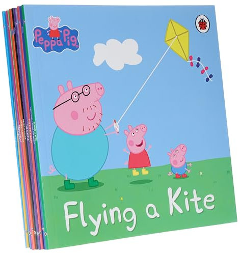Peppa Pig 10 Books Children Collection Set(Peppa Goes Around the World, The Little Boat, The Castle, Peppa in Space, George's Tractor, Dressing Up,The Picnic, Dens,The Very Hot Day & Flying a Kite)