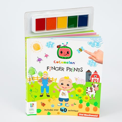 Hinkler | CoComelon Old Macdonald Finger Prints | Fingerprint Activity Book | Finger Painting for Toddlers | Fingerprint Ink Pad | Nursery Rhymes for Babies