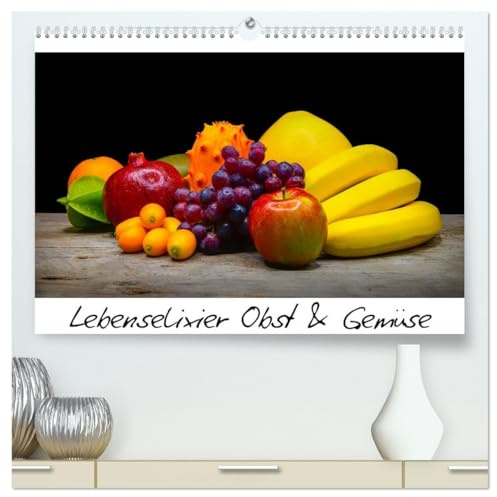 Lebenselixier Obst und Gemüse (hochwertiger Premium Wandkalender 2026 DIN A2 quer), Kunstdruck in Hochglanz: Frisch, lecker und gesund das ist Obst und Gemüse (CALVENDO Lifestyle)