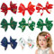 8 Pièces Barrettes à Nœud de Noel, Pinces à Cheveux Filles de Noël, Épingle à Cheveux Enfants pour Fille Enfant Bébé Femmes
