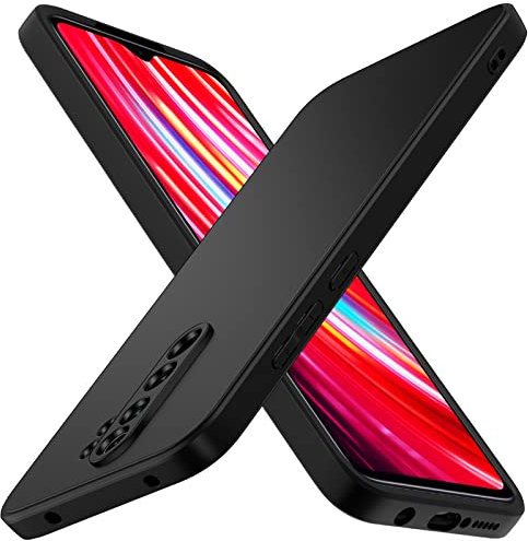 ivoler Negro Mate Funda para Xiaomi Redmi Note 8 Pro con Protección de Cámara, Carcasa Protectora Antigolpes, Ultrafina Suave TPU Silicona Caso Delgada Anti-Choques Case