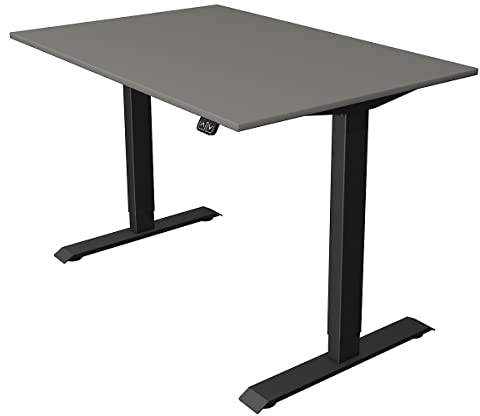 Certeo Schreibtisch Move.1 | Elektrisch höhenverstellbar | Gestell Anthrazit | HxBxT 740-1230 x 1200 x 800 mm | Graphit | Sitz- und Stehtisch Bürotisch Arbeitstisch