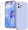 GOODVISH 3 in 1 für iPhone 12 Hülle & iPhone 12 Pro Hülle mit 2 Stück Schutzfolie, Liquid Silikon Rundumschutz Handyhülle, mit Weichem Mikrofaser Innenfutter Stoßfestes Schutzhülle, Hellblau