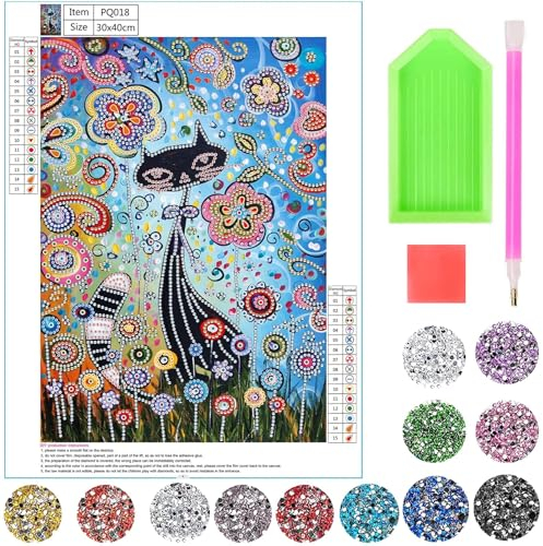 TaimeiMao 5D Diamond Art Painting Kit, Diamond Painting Geschenke für 8 9 10 11 12 Jahre Mädchen Teenager, Diamant Painting Zubehör Bilder Erwachsene Kinder Geschenke für Home Wall Decor 40x30cm