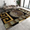 Griechischer Schlüsselmännchen Im Retro-Stil Aus Schwarzem Gold Teppiche Gegend, Geometrisches 3D-Gold Waschmaschinenfest Große Teppiche für Wohnzimmer, Schlafzimmer, Kinderzimmer, Büro, etc 180x280cm