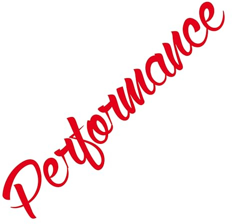 Performance Sticker Autoaufkleber Heckscheibenaufkleber Tuningsticker Seiteaufkleber Autodekor Auo Tuning Frontscheiben (Glanz Rot)