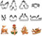 8 piezas moldes galletas - Cortadores de Galletas Navidad - mini cortador de galletas Navidad - moldes para galletas - Para galletas de navidad, Halloween y Acción de gracias