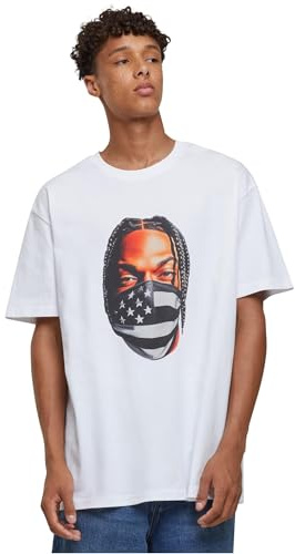 Mister Tee Psycho Man Oversize Tee White, XXL
