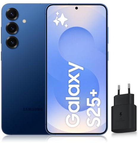 Samsung Galaxy S25+, Smartphone Android 5G avec Galaxy AI, 256 Go, Chargeur secteur rapide 25W inclus, Smartphone déverrouillé, Bleu Nuit, Version FR
