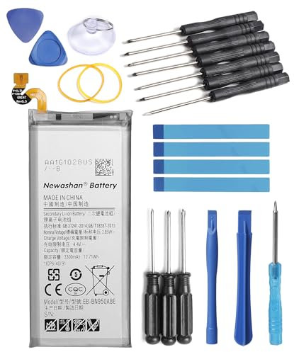 NEWASHAN Batteria EB-BN950ABE compatibile con Samsung Galaxy Note 8 SM-N950F N950A N950P N950R4 N950T N950U N950V N9500 Telefono Cellulare Smartphone Li-ION Batteria 3,85V 3300mAh con kit strumenti