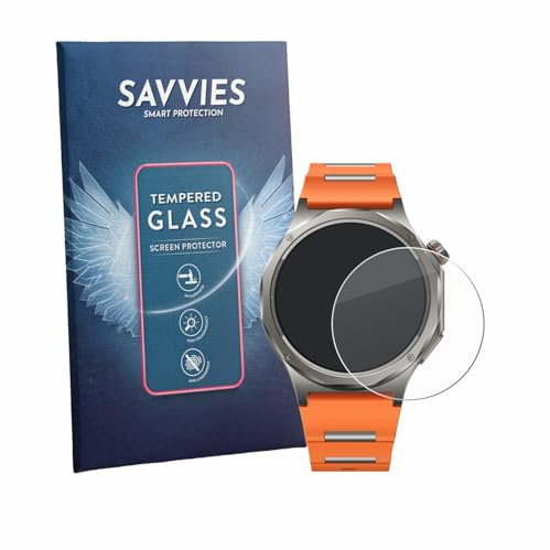 Savvies Panzer Schutz Glas für Oppo Watch X3 9H Hartglas, Anti-Fingerprint, Displayschutz