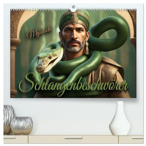Mystische Schlangenbeschwörer (hochwertiger Premium Wandkalender 2026 DIN A2 quer), Kunstdruck in Hochglanz: Märchenhafte Bilder geheimnisvoller ... in exotischen Welten (CALVENDO Tiere)