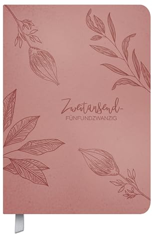 Timer Soft Touch 18 Monate rosewood 2025/2026: Terminplaner A5 in Lederoptik / Kalendarium von Oktober 2024 bis März 2026, Notizen und Lesezeichenband