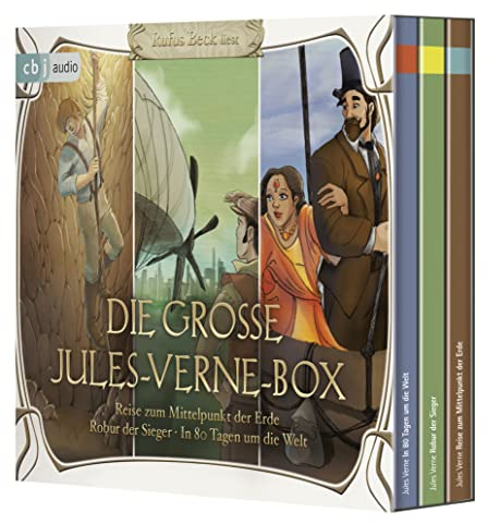 Die große Jules-Verne-Box: Robur der Sieger, Reise zum Mittelpunkt der Erde, In 80 Tagen um die Welt (Hörbuch-Klassiker für die ganze Familie, Band 11)