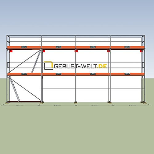Fassadengerüst Paket 54,4 m² Rux Framescaff Feldlänge 2,57 m ca 4 m Standhöhe