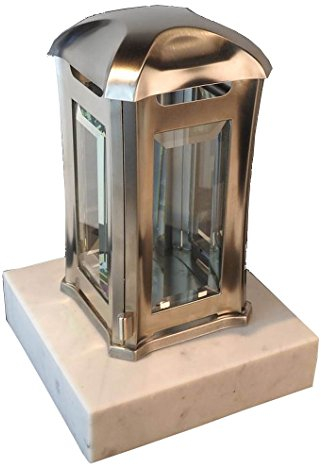 designgrab AEL5AGB1Carr Grablampe Venezia aus Edelstahl, Silber, 13 x 13 x 24 cm