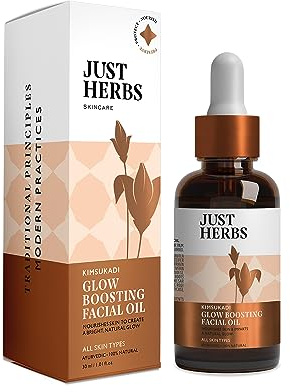Just Herbs Ayurvedisches Kimsukadi Tail Glow Boosting Gesichtsöl für alle Hauttypen, 100% natürlich & vegan, tierversuchsfrei, 15 ml