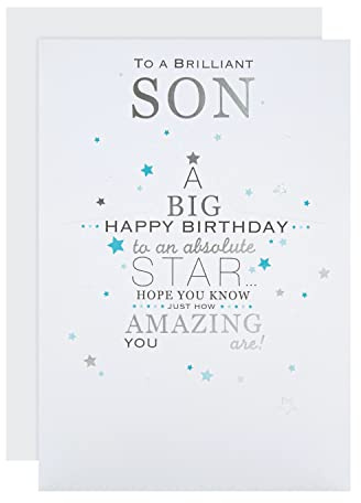 Hallmark Birthday Card for Son - Contemporary Star Design