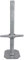GeZu Impex® Gerüstspindel 650 mm, Ø 38 mm, Gewindefußplatte für Baugerüste feuerverzinkt, Gerüstfuß Gerüstfüße Spindel Fußplatte