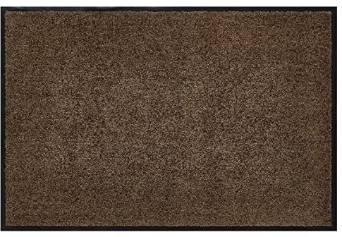 andiamo Premium-Fußmatte Wash & Clean - langlebige Schmutzfangmatte Hauseingang - als Fußmatte innen oder als Fußabtreter im überdachten Außenbereich - saugstarker Fußabstreifer 90 x 150 cm Braun