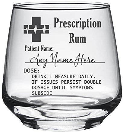 Always Looking Good Personalised Engraved Rum Highball Glass Prescription Rum Novelty Funny Birthday Gift (Small Tallo, Empty Glass)