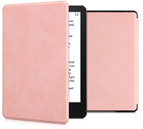 kwmobile Coque liseuse Compatible avec Amazon Kindle Paperwhite 11. Generation 2021 - Coque à Rabat Magnétique en Simili Cuir pour Liseuse - Rose Ancien