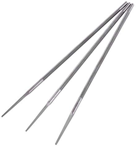 3 Lime per Motoseghe, Kit Universale per Affilatura Sul Campo Della Motosega, 5/32(4mm) 3/16(4,8mm), 7/32(5,5mm) Lime Rotonde, Cuscinetto In Acciaio per Lame per Motoseghe Sostituire (4,8mm)