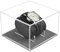 Homakover Acryl-Uhren-Vitrine mit Leder-Uhrenkissen, Uhrenbox, Uhren-Organizer, Uhrenbox-Ständer für Herren, Uhrenkollektion, Geschenk für Freund, Vatertag, Geburtstag