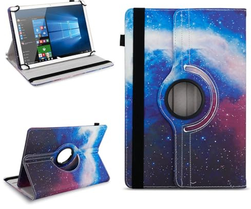 NAUC Robuste Universal Hülle 10 10.1 10.2 10.3 10.4 10.5 10.6 10.8 11 Zoll Tablet Schutzhülle Kunstleder Tasche Standfunktion extra 360° Drehbar