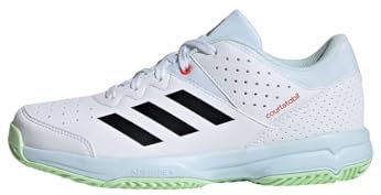 Adidas Unisex Kinder Court Stabil Shoes, Cloud White/Core Black/Semi Green, 33 1/2 EU