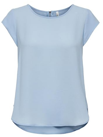 ONLY Damen Onlvic S/S Solid Top Noos Ptm, Clear Sky, 36