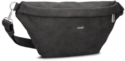 Zwei Damen Hip Bag Mademoiselle.M MH80 Bauchtasche 40 cm 3 Liter, Crossbody Bag wasserabweisend, 3-in-1 Bequeme Brusttasche, Gürteltasche & Hüfttasche (Nubuk-Stone)
